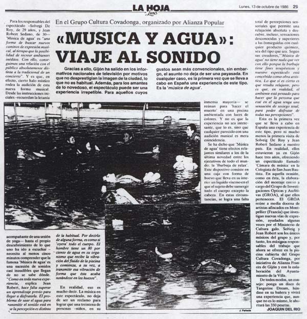 La Hoja del Lunes-13 octobre 1986