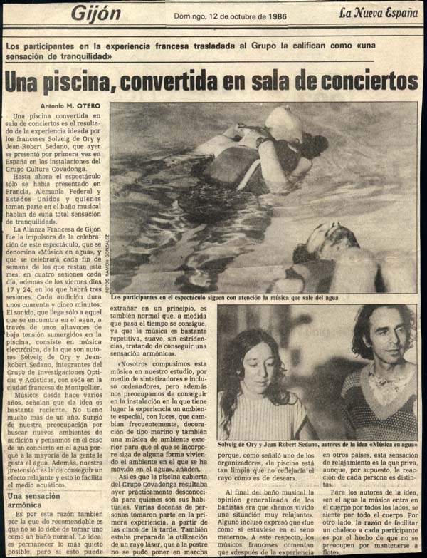 La Nueva Espana - 12 octobre 1986